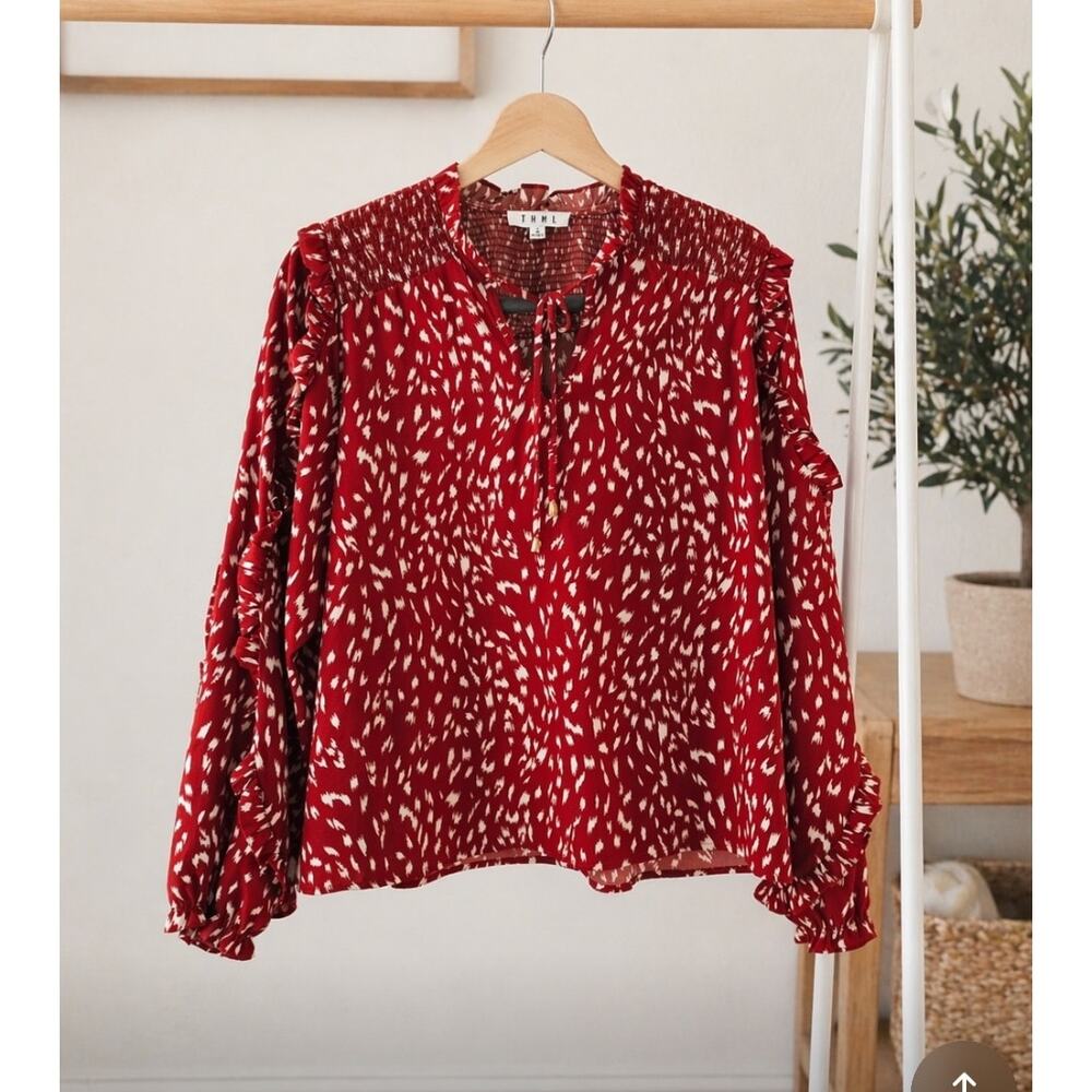 THML Rust White Pattern Top S